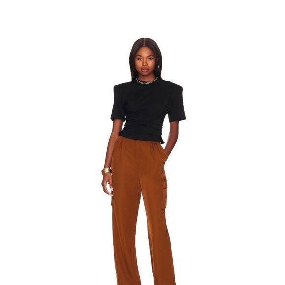 NWOT Rails Harlow Cargo Pant Relaxed Military  Henna Trouser Baggy Size 2 XS - Picture 1 of 16